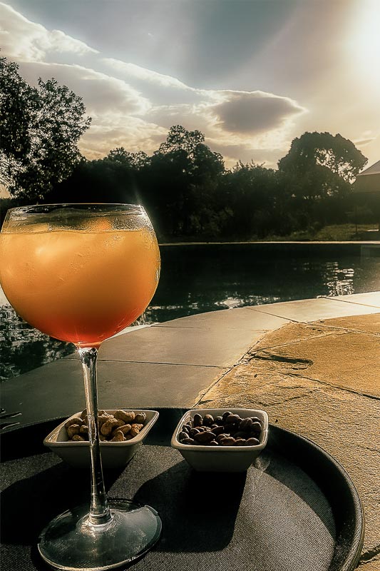 A sundowner cocktail