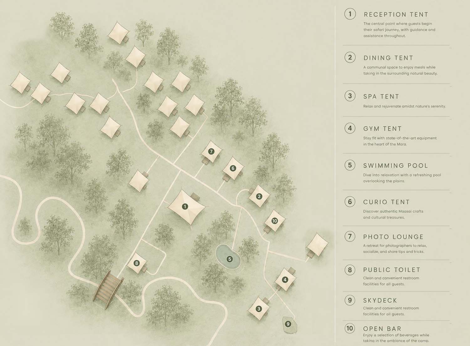 Ilora Retreats Camp Map